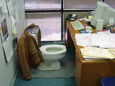 Crappy seat for a crappy job!: Their latest excuse for not wanting to give workers bathroom break!