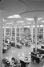 Frank Lloyd Wright's Solution to office overcrowding: Johnson's Wax
